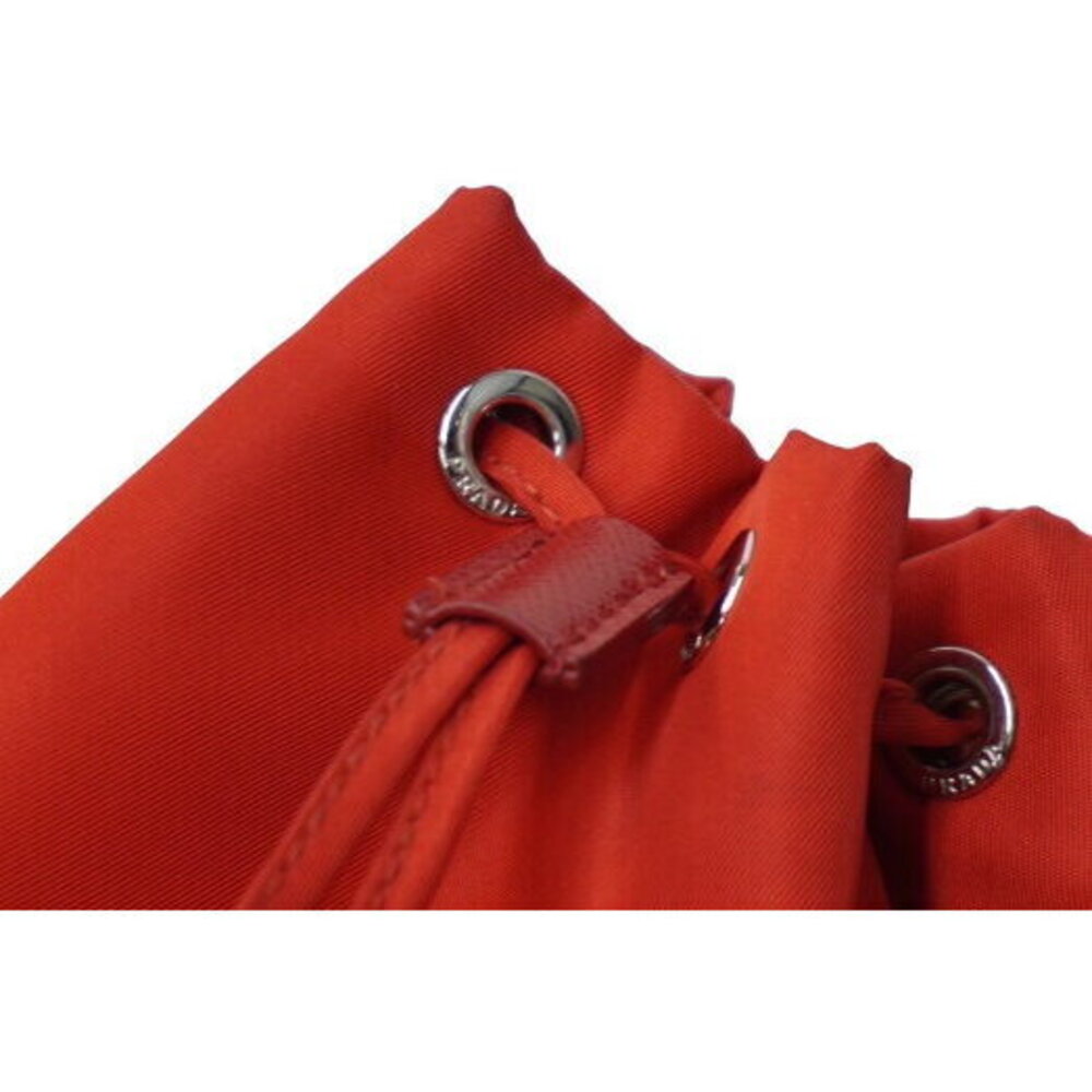 Prada Nylon Drawstring Red Triangle Logo Accessor… - image 4
